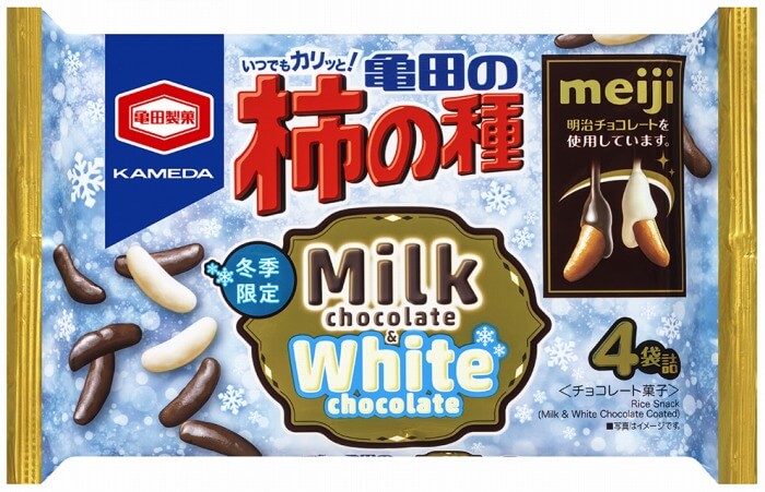 73g 亀田の柿の種 ミルクチョコ＆ホワイトチョコ ノンプリントプライス