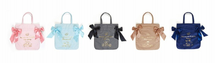 Maison de FLEUR リボントートバッグ 全5種 各6,050円（税込）