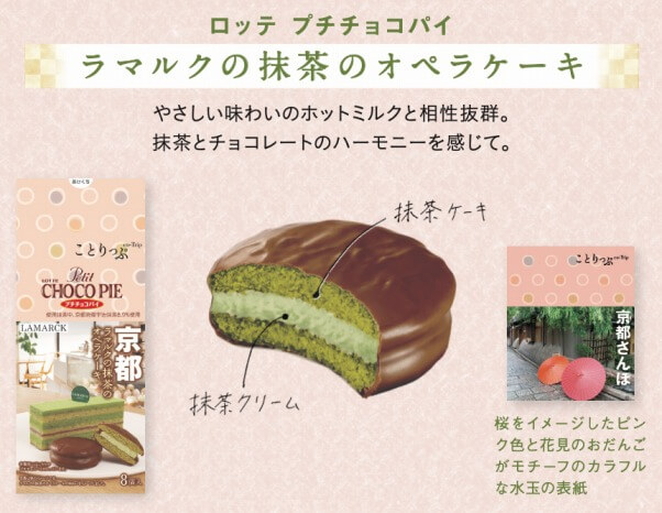 ことりっぷ プチチョコパイ ラマルクの抹茶のオペラケーキ