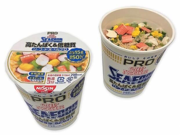 セブン-イレブン_日清食品 カップヌードルPRO シーフード 高たんぱく＆低糖質 206円（税抜）