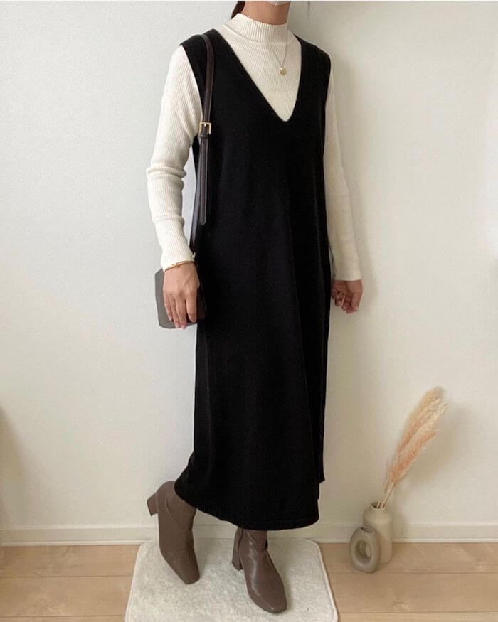 GU,リブハイネックセーター